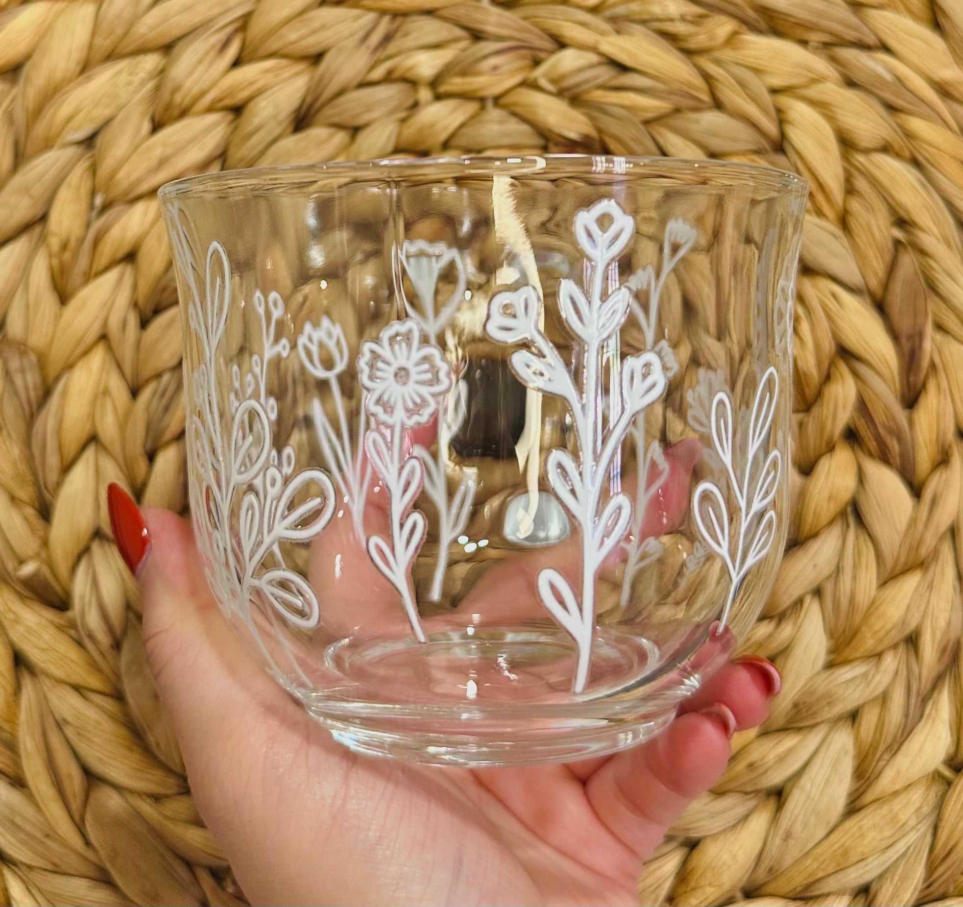 White Floral Coffee Mug