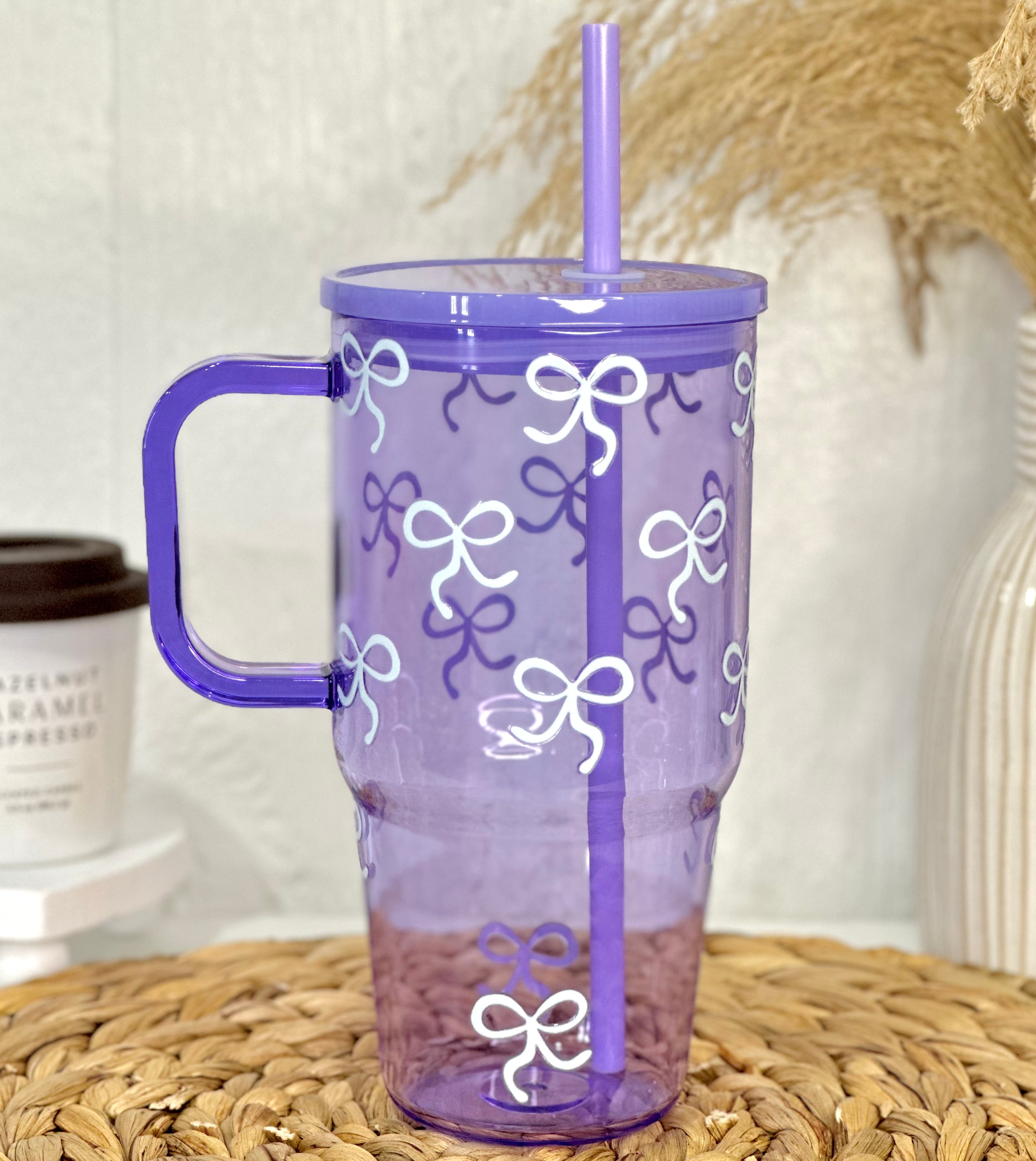 Coquette White Bows Plastic Cup