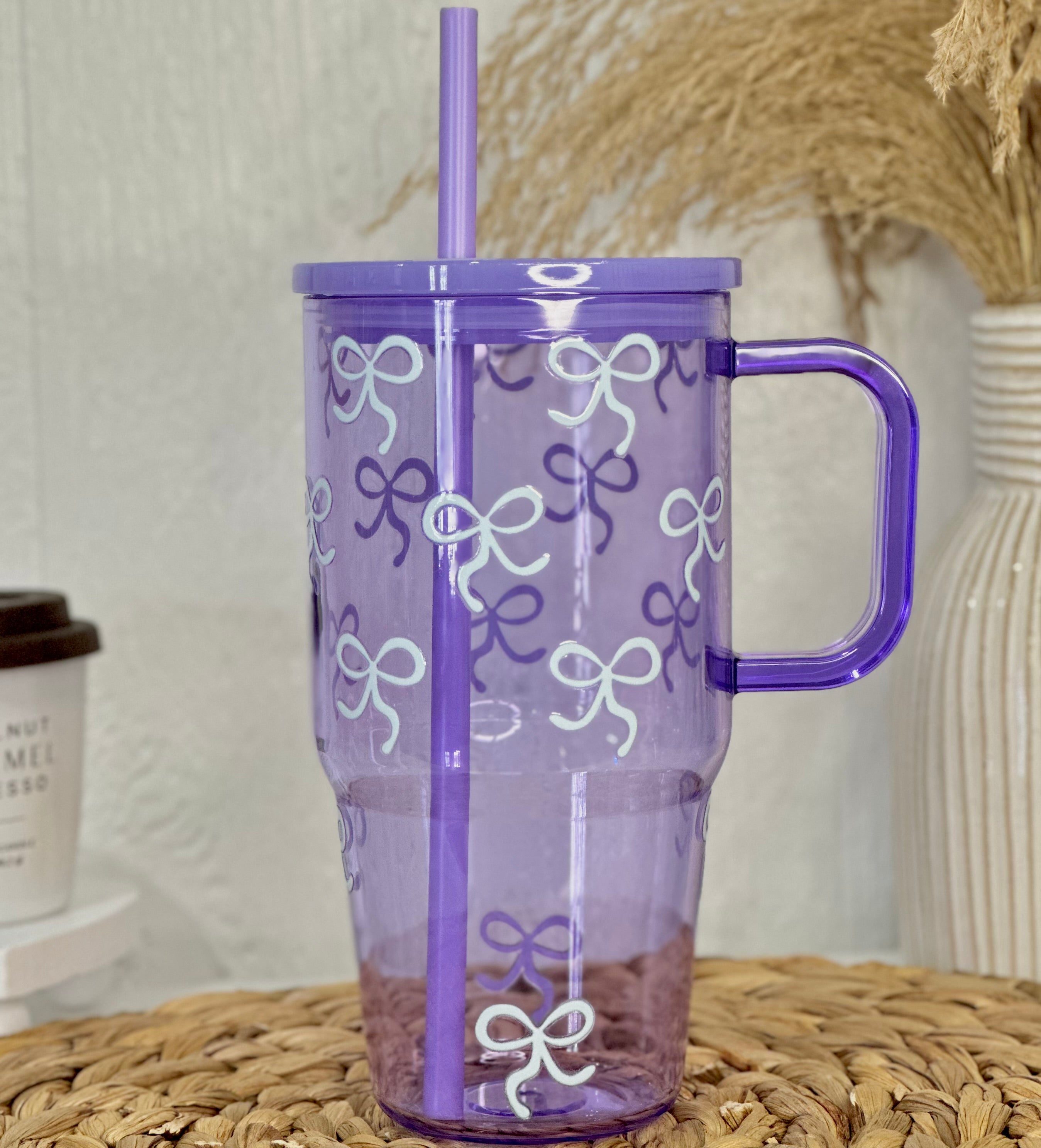 Coquette White Bows Plastic Cup