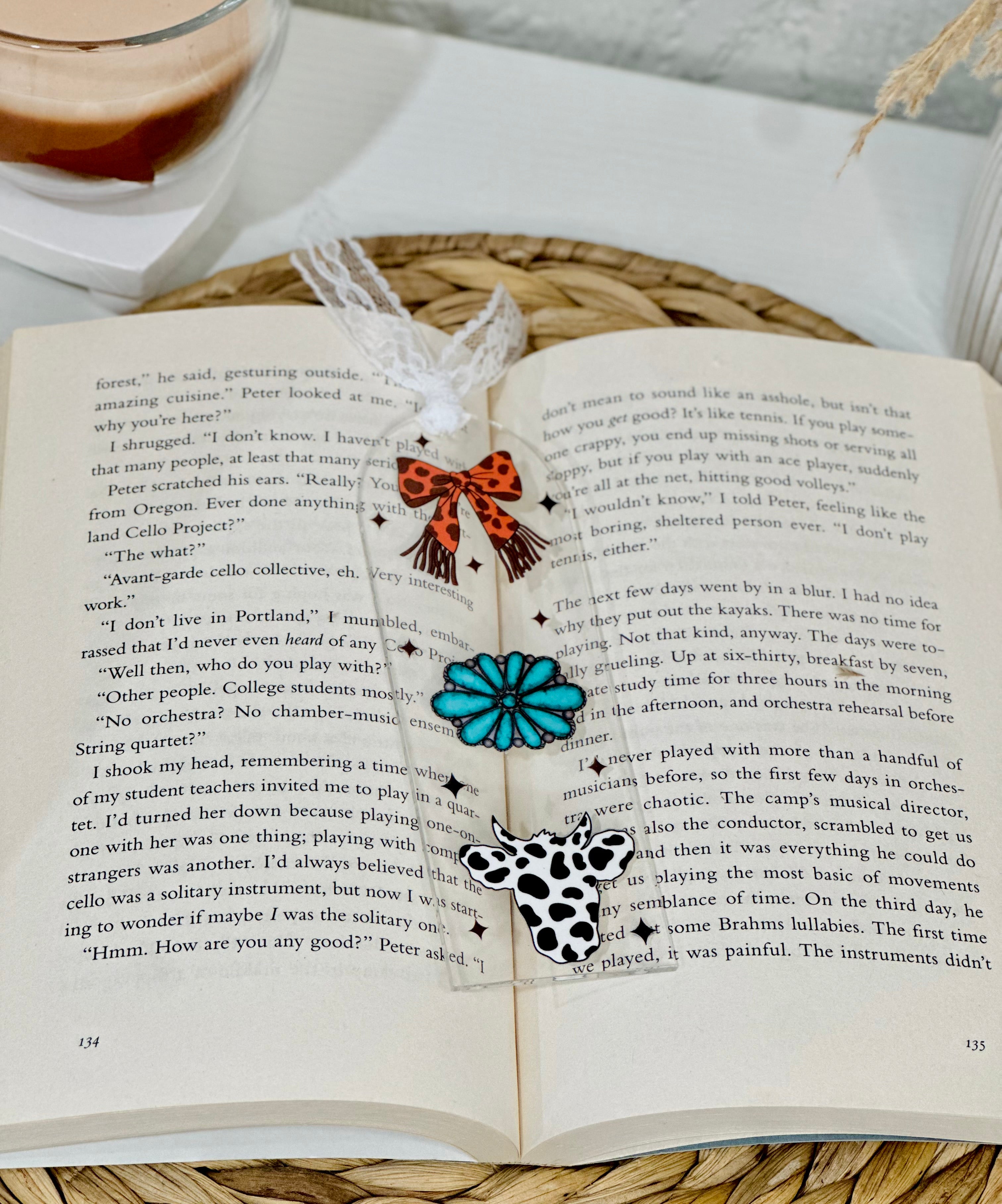 Western Turquoise Acrylic Bookmark