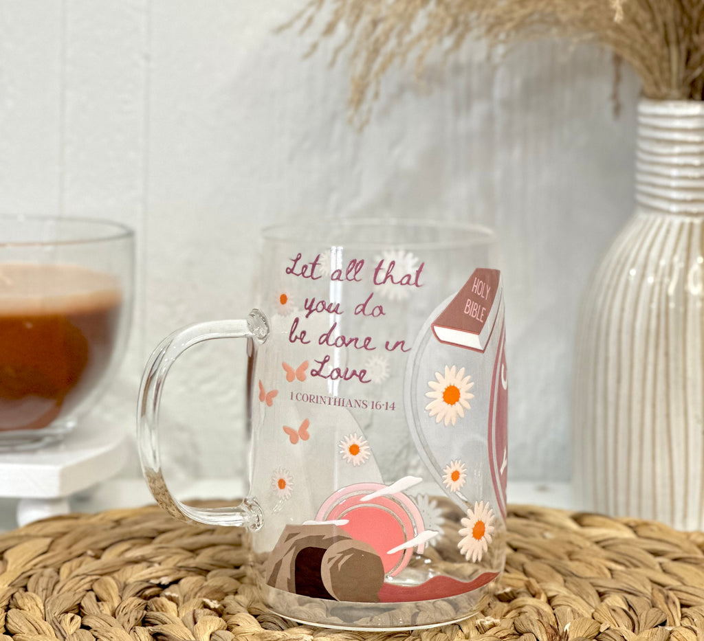 Cafecito & Jesusito Glass Mug