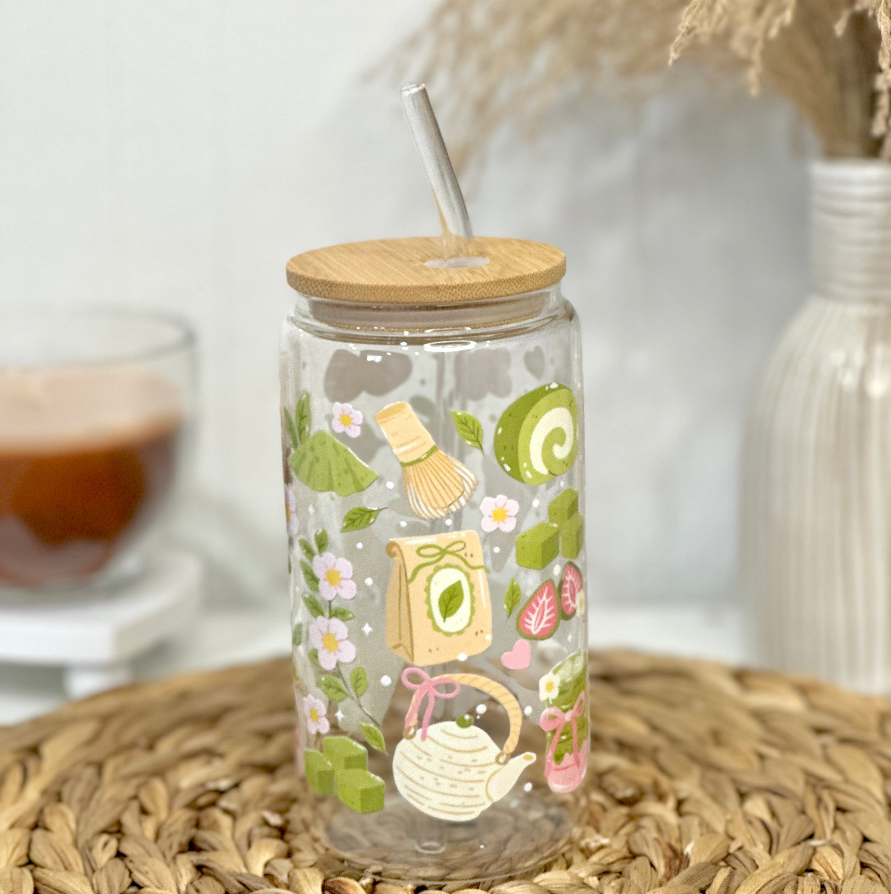 Matcha Lover Glass Cup