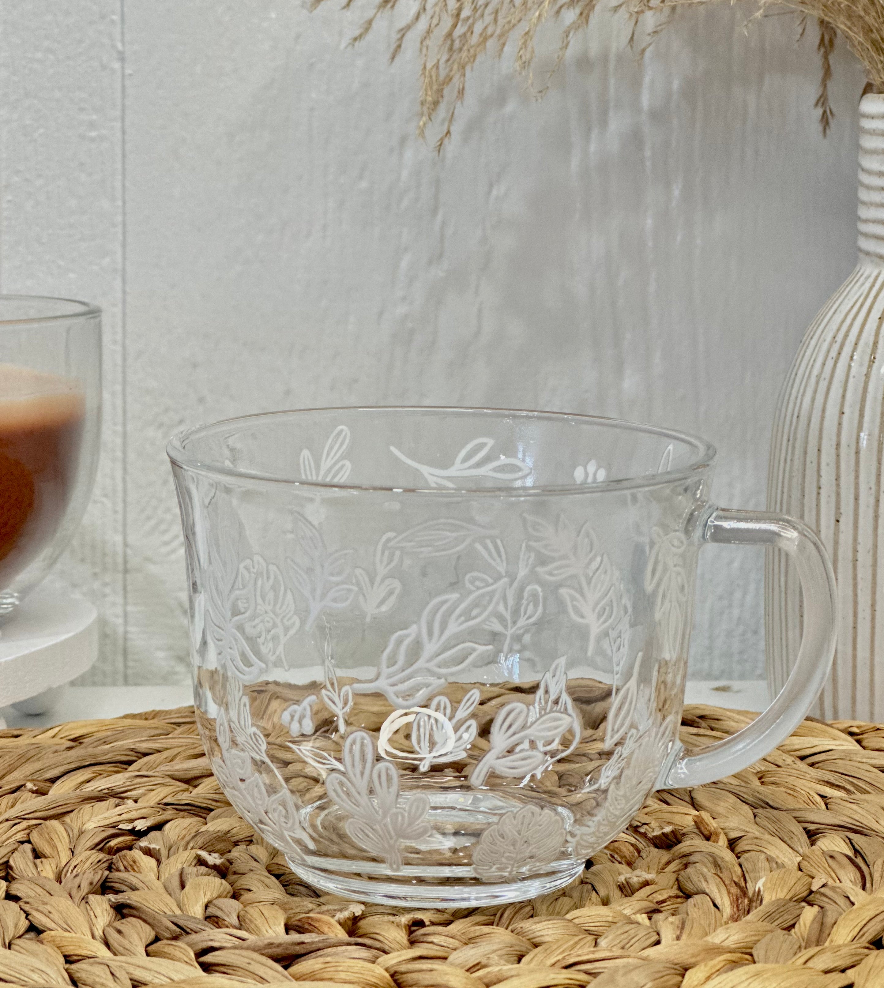 White Floral Coffee Mug