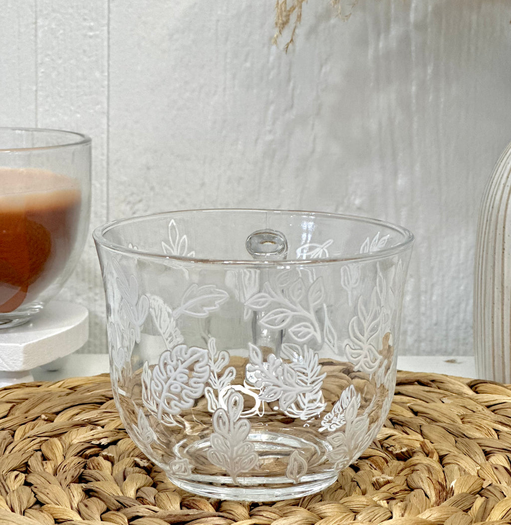 White Floral Coffee Mug