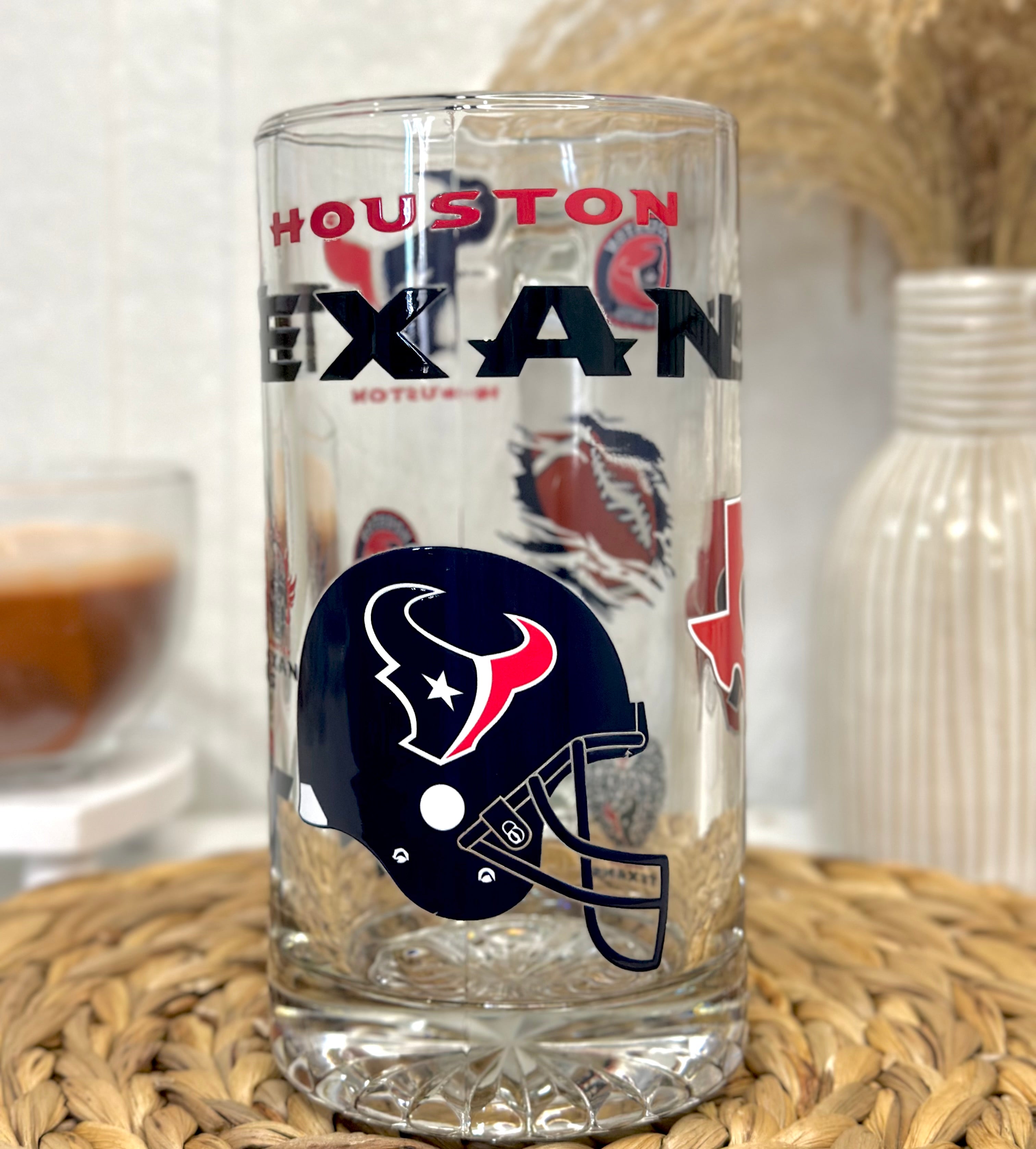 H Texans Football Beer Mug