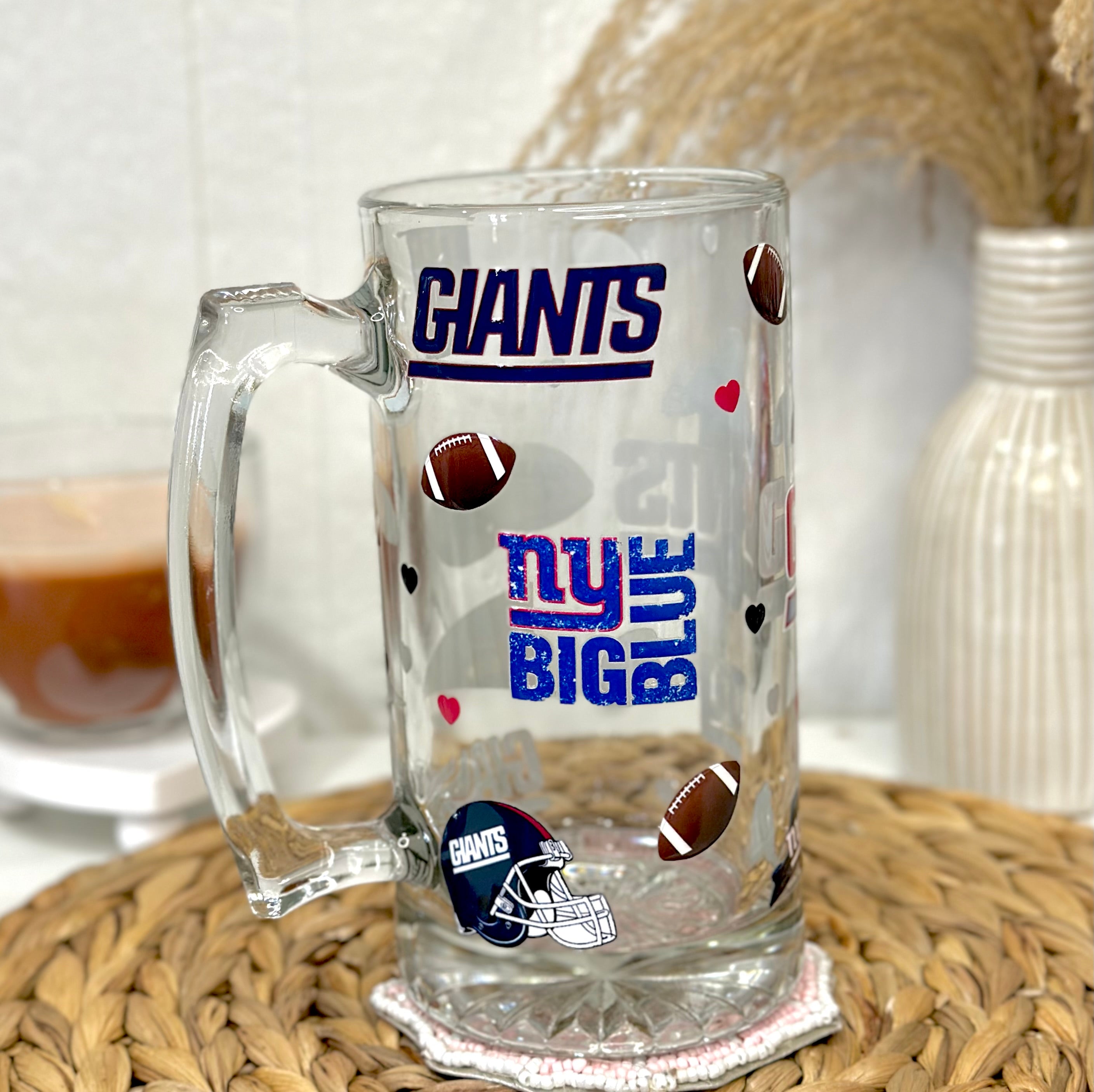 NY Giants Football Beer Mug