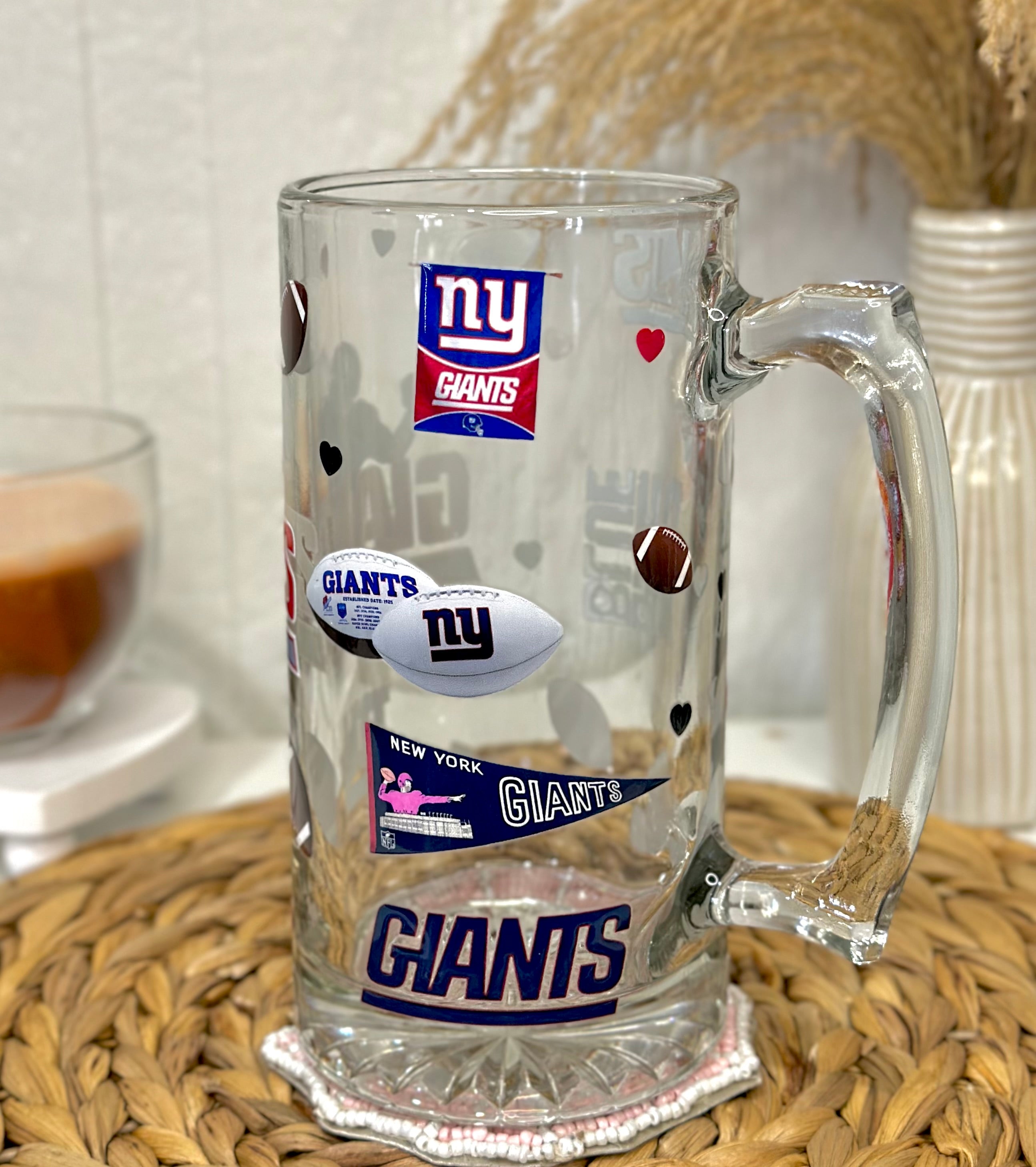 NY Giants Football Beer Mug