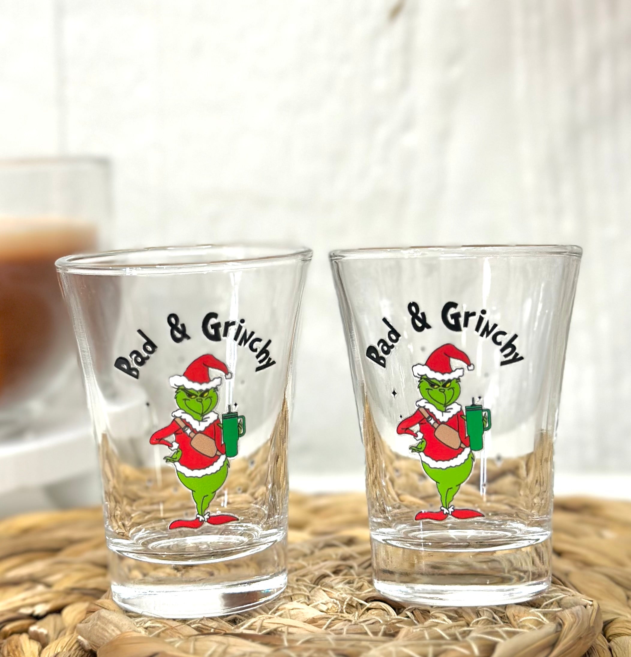 Christmas Green Furred Creature Shot Glass