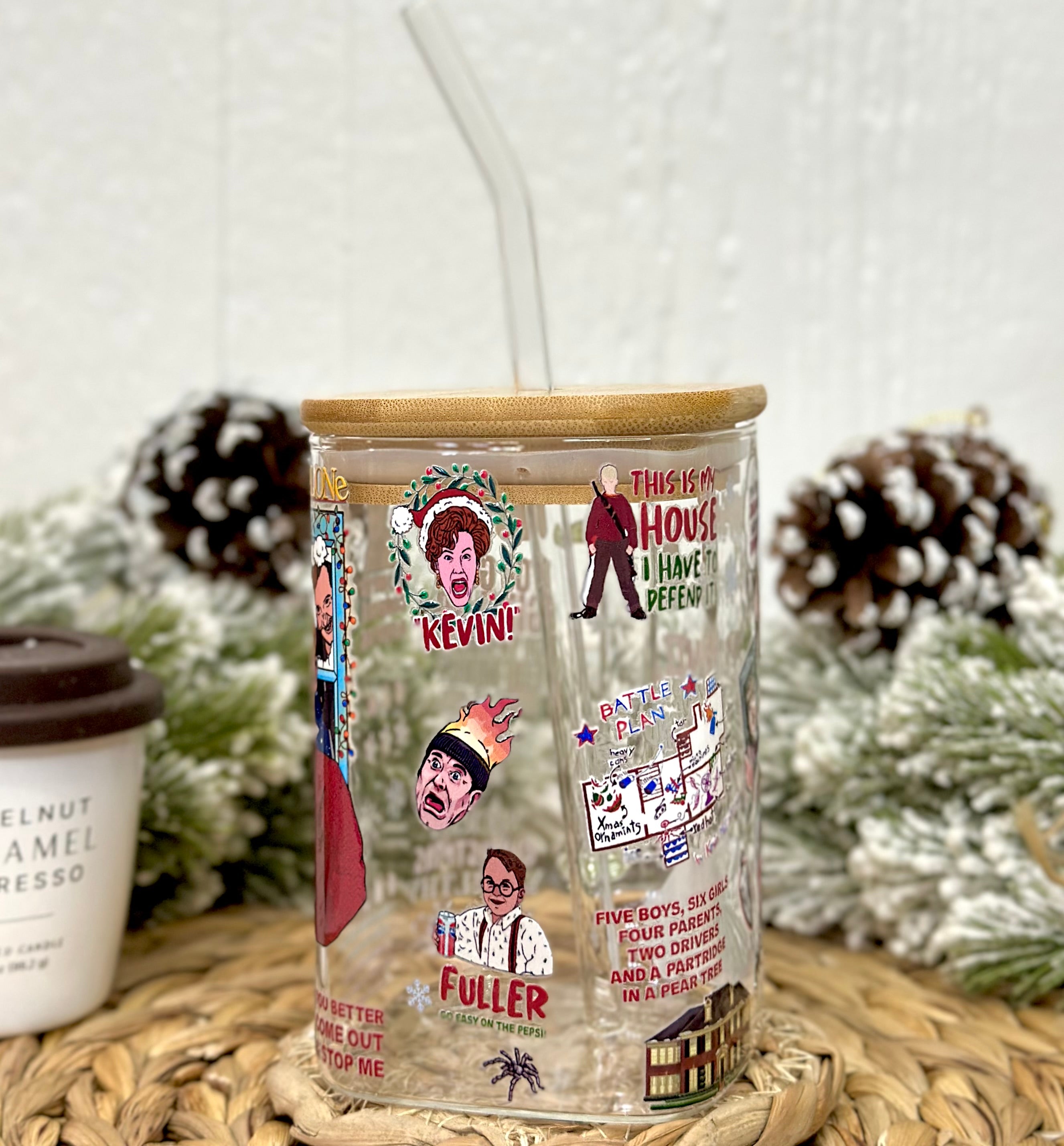 Home Alone Christmas Glass Cup