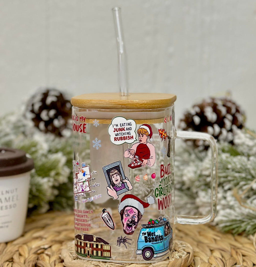Home Alone Christmas Glass Cup