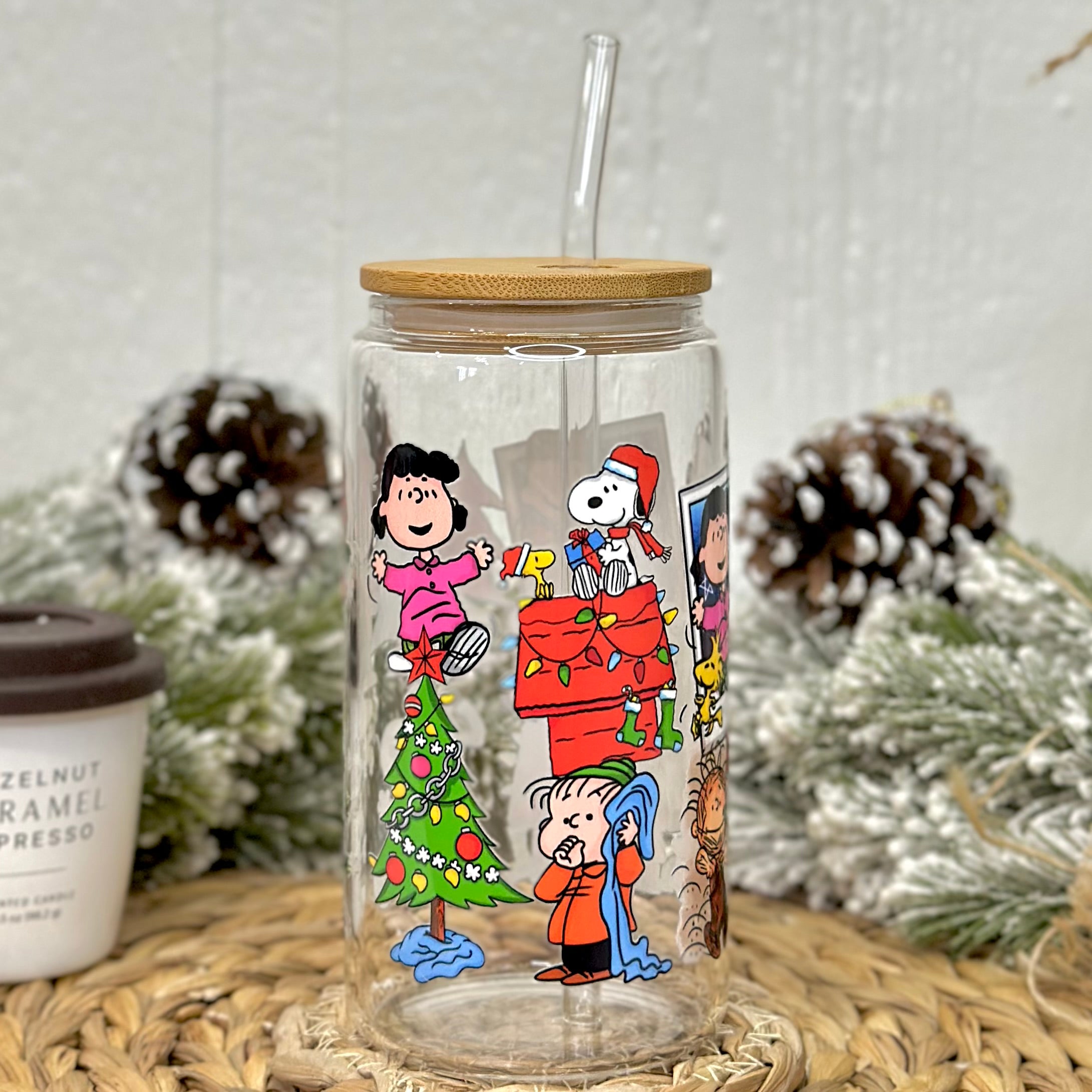 Christmas Charlie B, Snoop & Friends Glass Cup