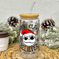 Christmas Skeleton Santa Claws Glass Cup