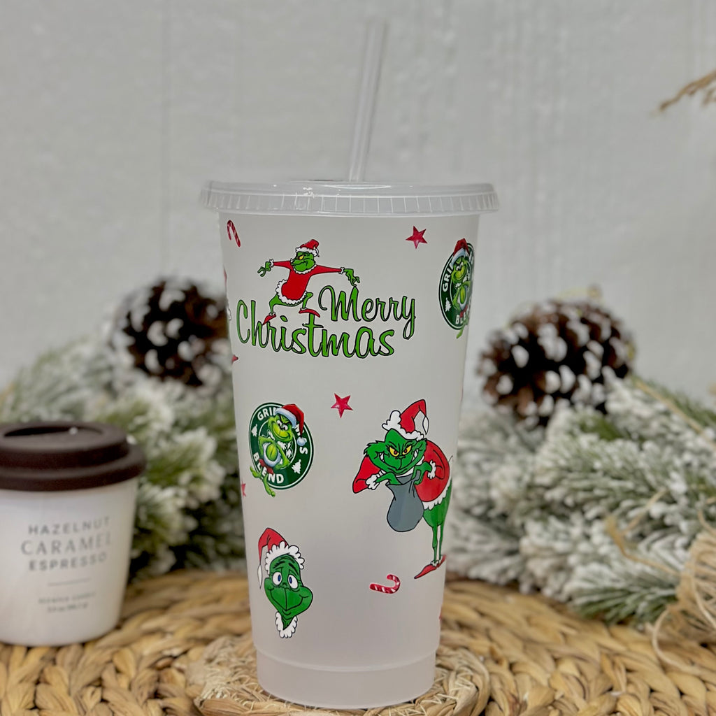 Christmas Green-Furred Creature Plastic Cup
