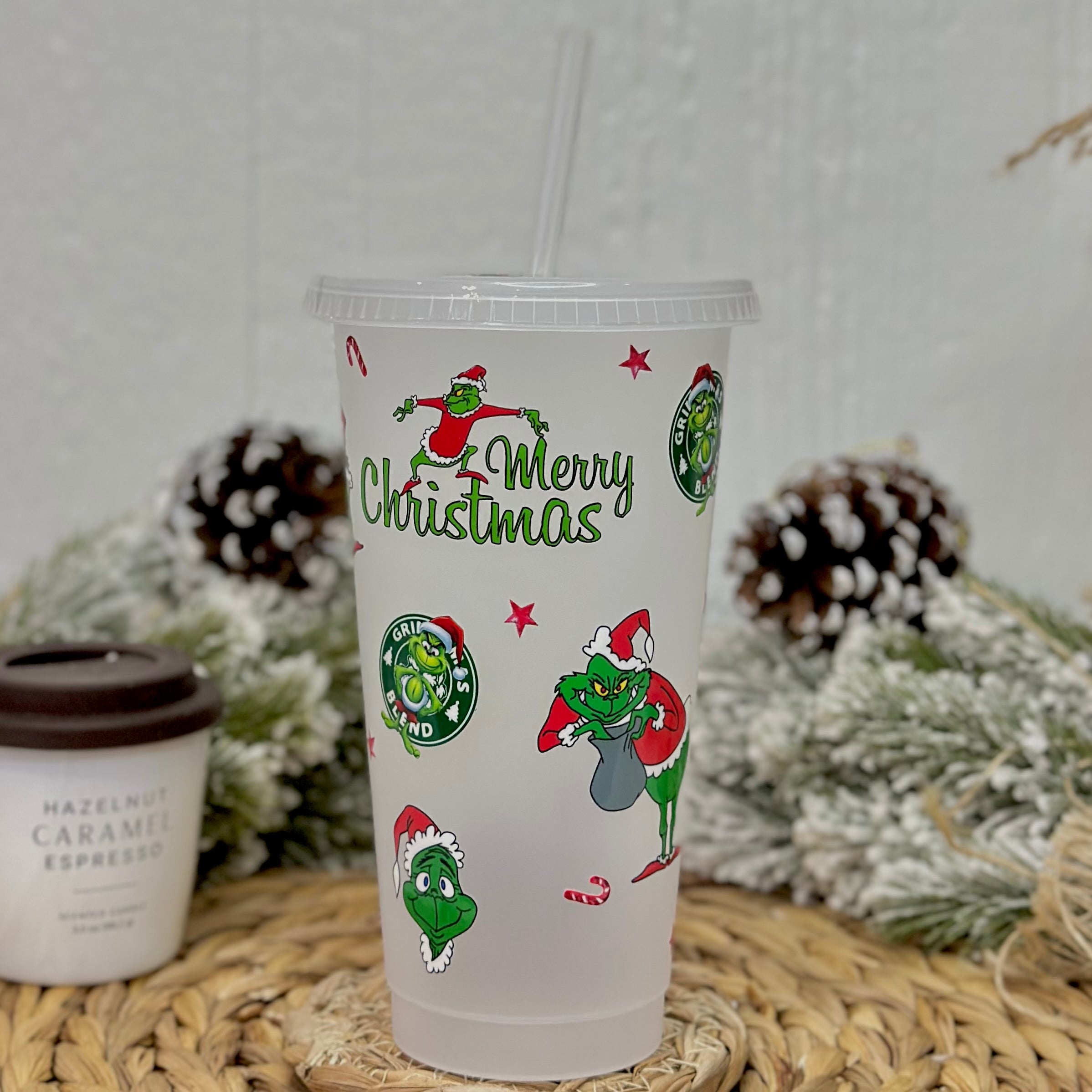 Christmas Green-Furred Creature Plastic Cup