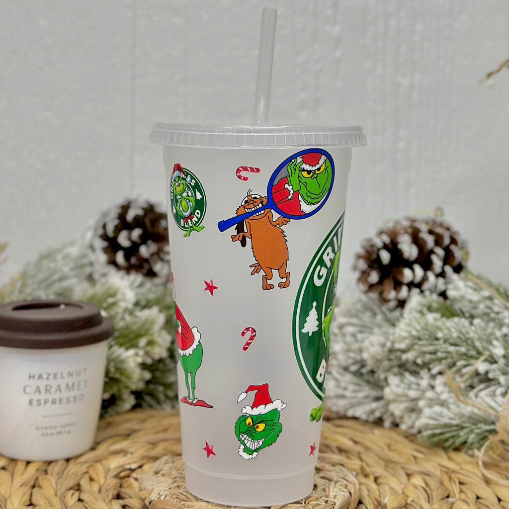 Christmas Green-Furred Creature Plastic Cup