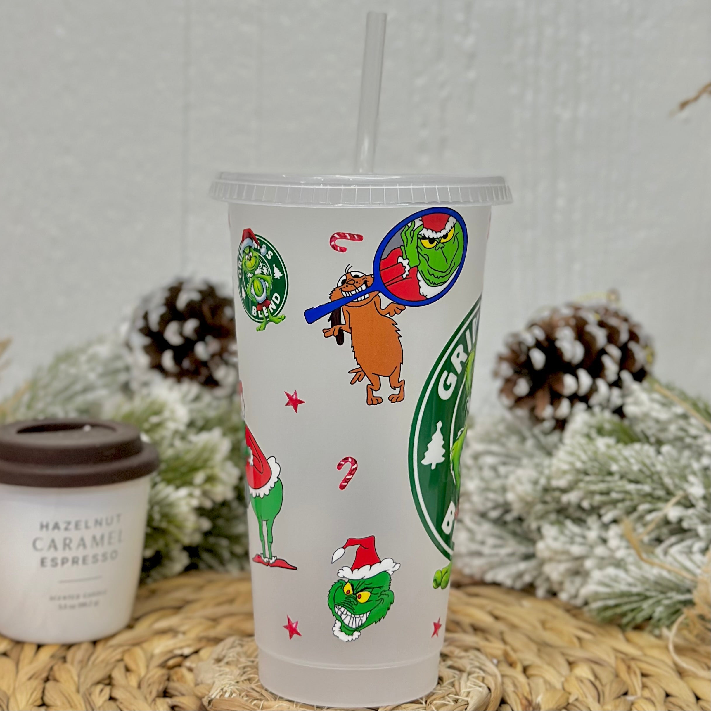 Christmas Green-Furred Creature Plastic Cup